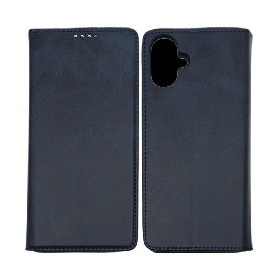 Leather Flip Cover with Internal Pocket for Samsung Galaxy A07 Blue